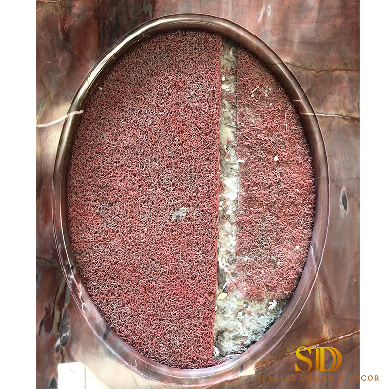 Custom Made Venice Red Marble Countertop with Holes for Bathroom Decor