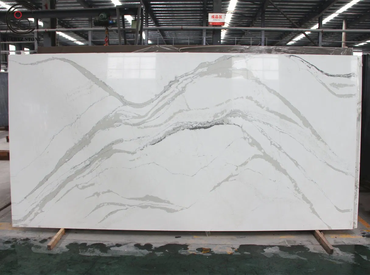 Calacatta Carrara and Marble-Like Veined Quartz Slabs