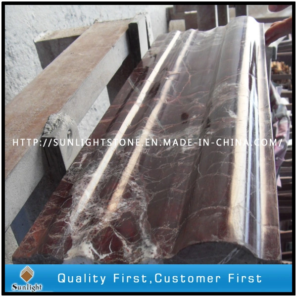 Rosso Levanto Marble Floor Skirting for Building Decoration