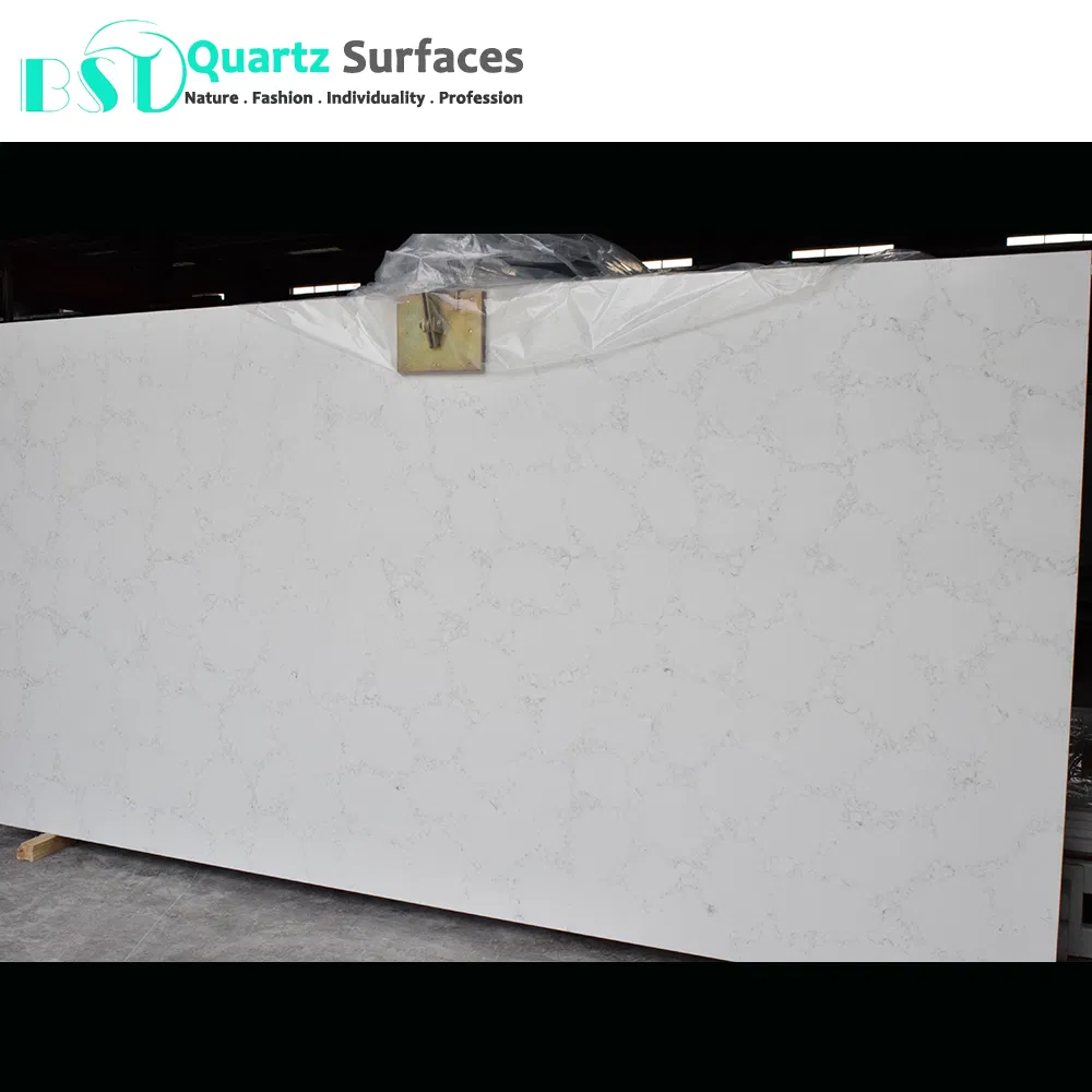 Circlur Carrara Veins Artificial Marble Quartz Stone Slabs for Countertops