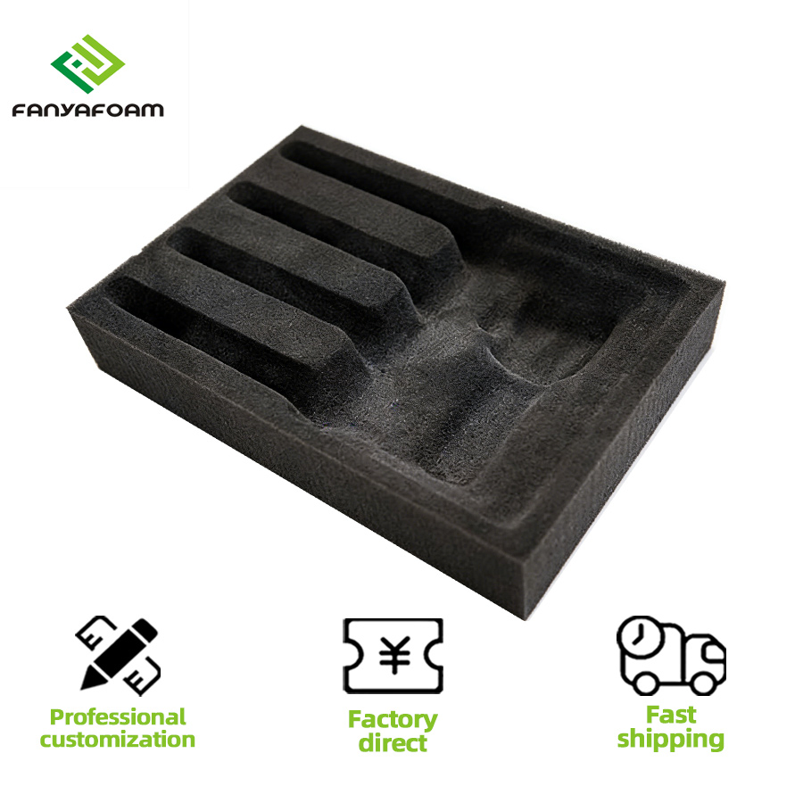 Custom Foam Insert Packaging Black EPE PU EVA Foam Package High Density Polyethylene Foam Insert Packaging