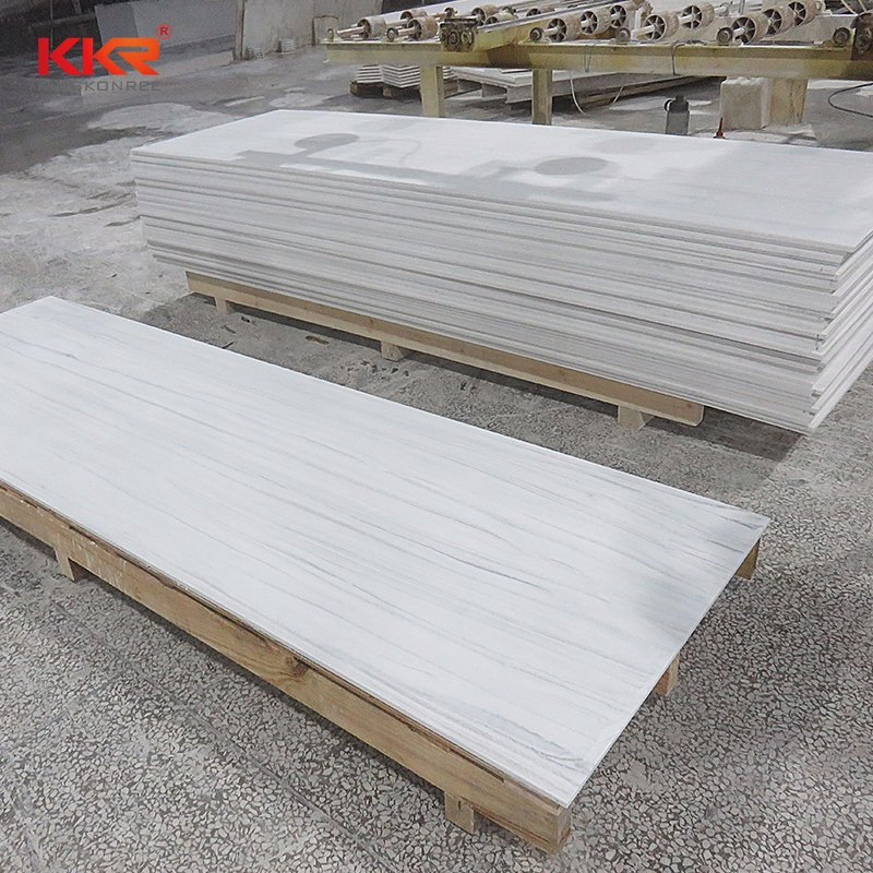 Veined Marble Color Artificial Stone Solid Surface Slabs for Wall Panel Tub Surrounds