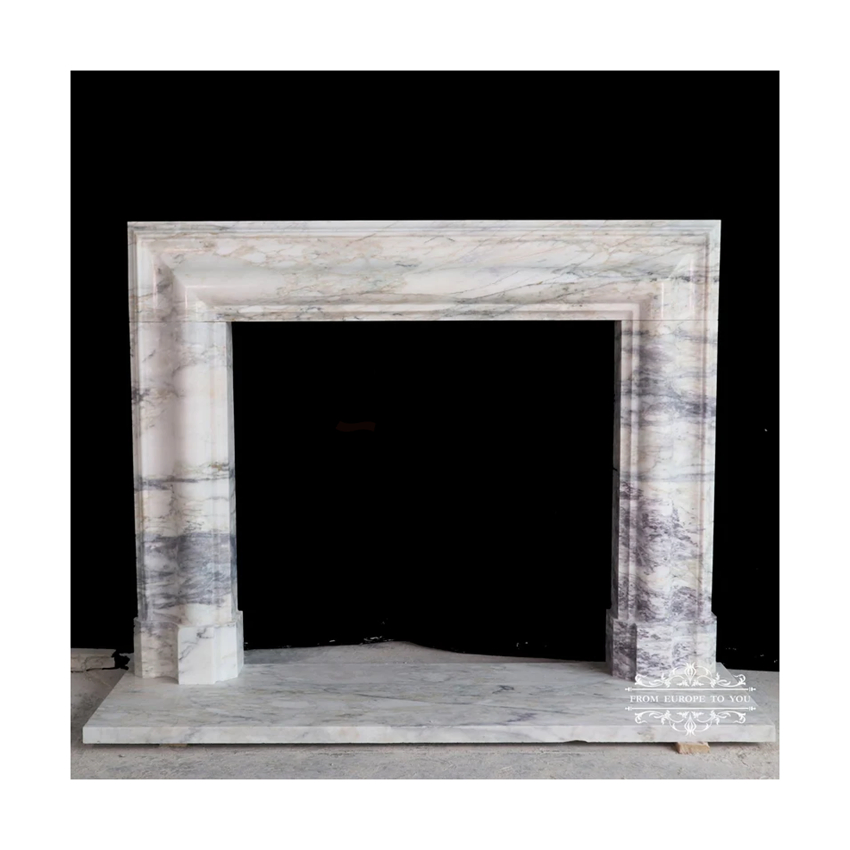 Starstone Narutural Marble Modern and Classic Calacatta Gold White Marble Fireplace Mantel Surround