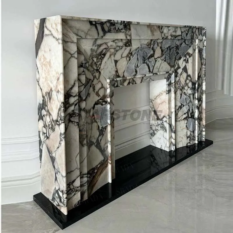 Modern Marble Fireplace Mantel