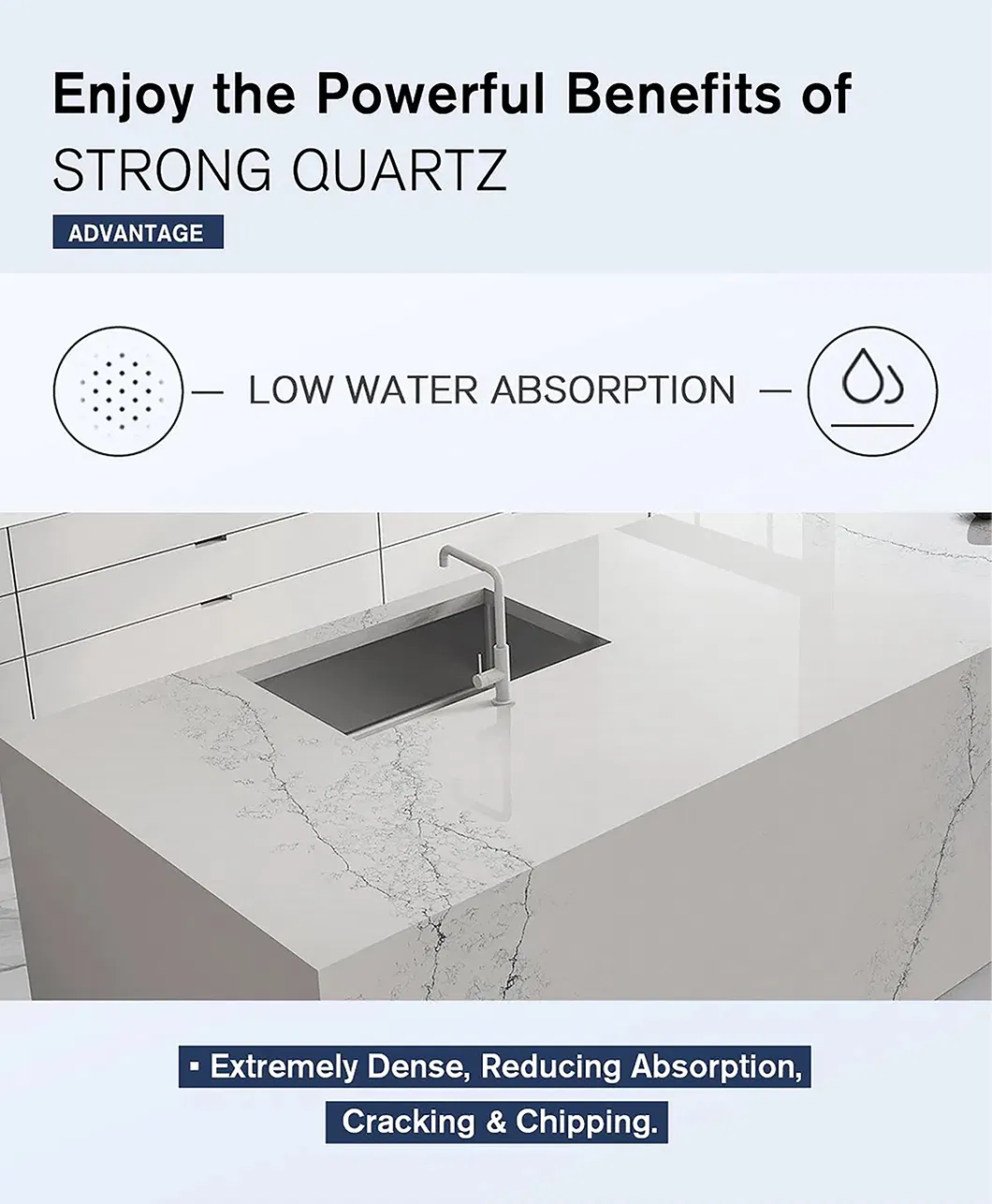 Veined China Quartz Stone Slabs Imitating Natural Marble