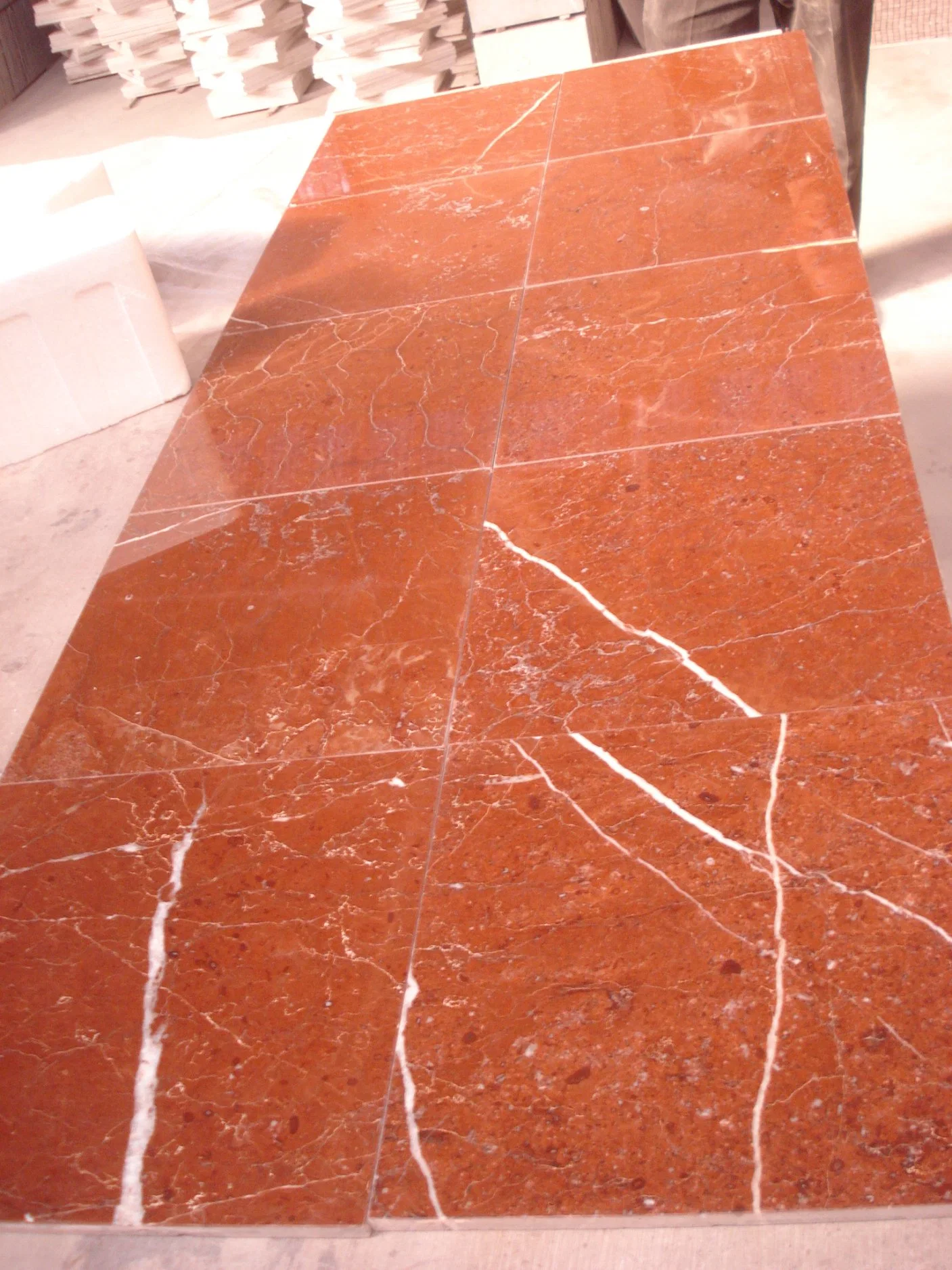 Roso/Rojo/Alicante Cheap Red Marble Tiles/Slabs Kitchen Countertops Staircase Stairs/Treads
