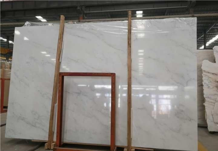 Chinese Factory Cheap Price Natural Pure Oriental White Eastern Carrara Calacatta Volakas Marble Carpet Slab Tiles