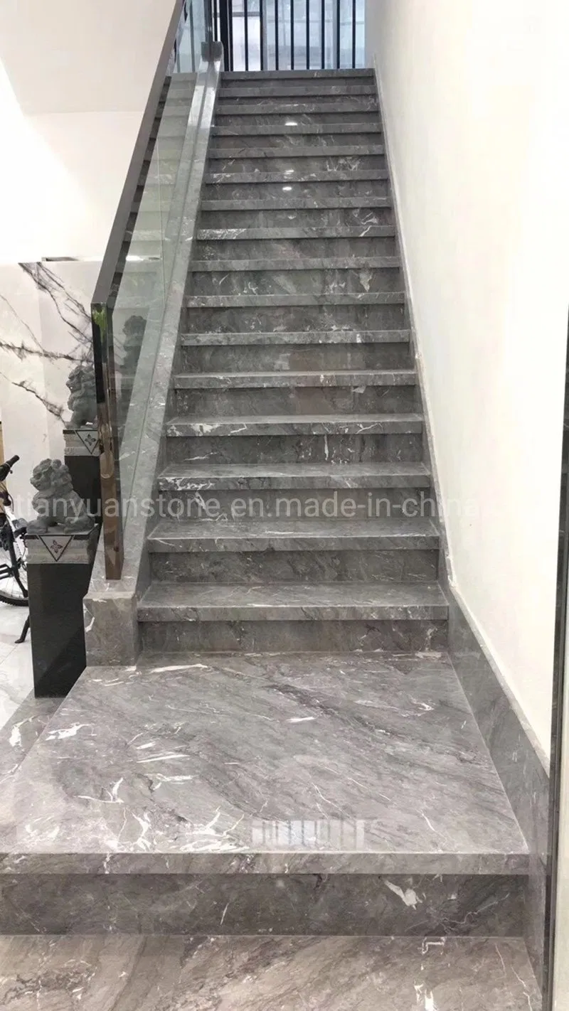 Natural Imported Marble &Granite Step/Stair Treads with Anti-Slip Nosing