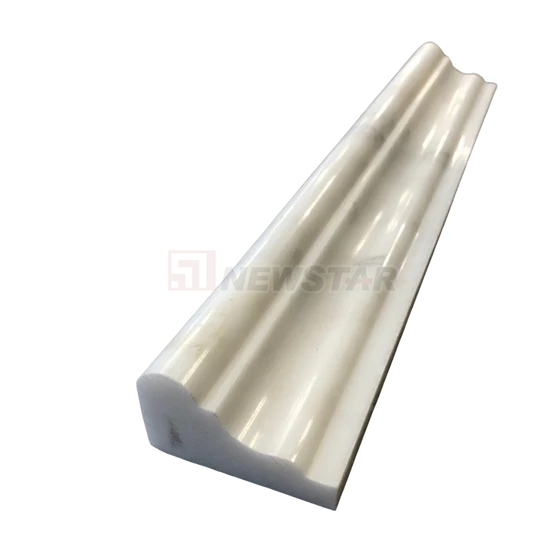 Newstar Custom Size Nature Marble Stone Moulding Skirting Floor Border Wall Skirting Interior Decorative Line Chair Rail