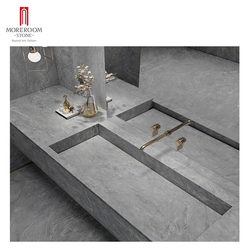 Large Format Gray Series Marble Tiles Sintered Stone for Wall Floor Countertop