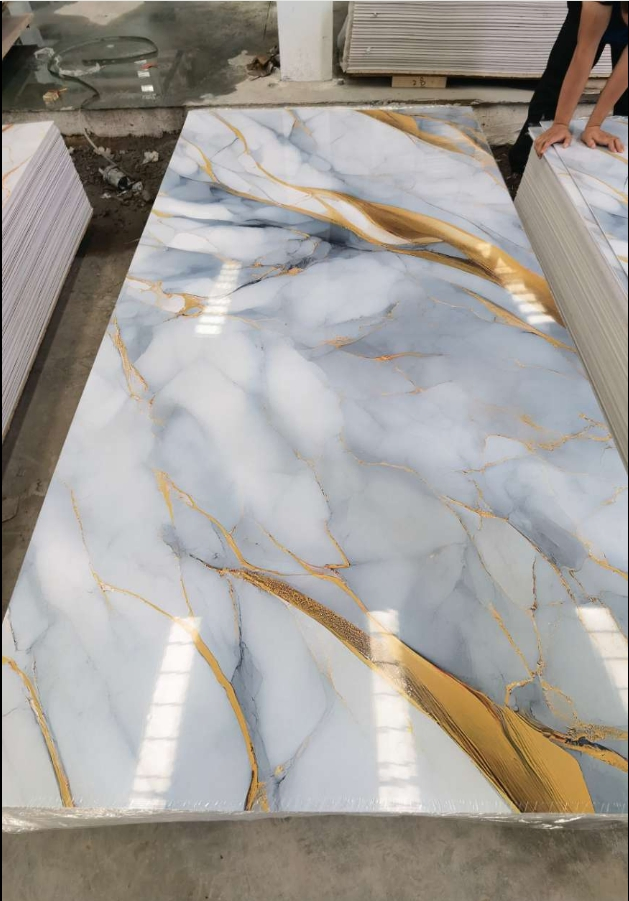 UV Board PVC Marble Sheet Lambrin PVC Wall Board Shower Wall Panel