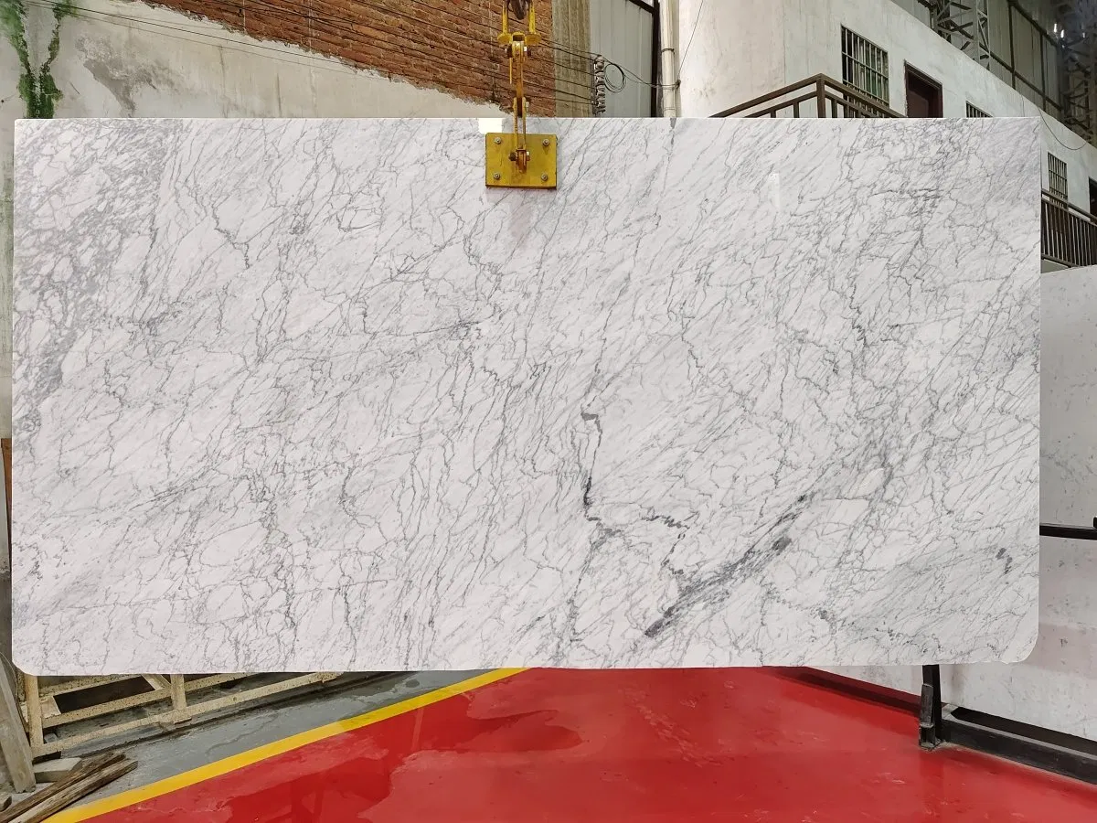 Polished Bianco Carrara/Statuario/Oriental/Thassos/Arabescato/Calacatta/Crystal/Panda White Marble for Bathroom/ Kitchen/Stair Decoration Marble