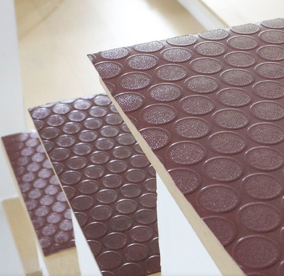 Indoor Rubber Stair Treads Non-Slip with Nosing for Wooden Concrete Marble Tile Metal Steps