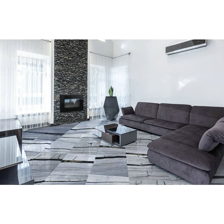 Starstone Natural Stone Bookmatch Background Wall Flooring Tiles Stair Tread Panda White Marble