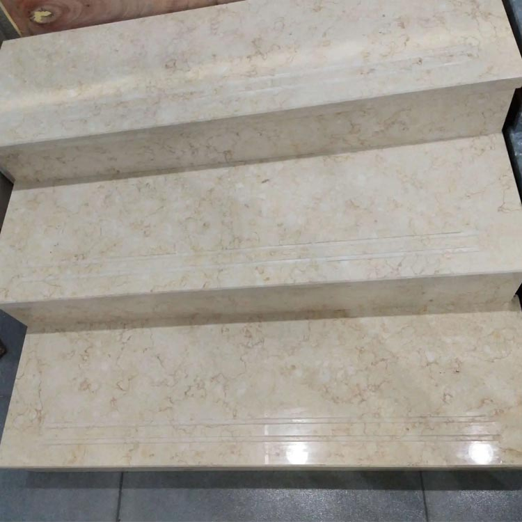 Black/White/Beige Polished Marble Stairs Steps Treads and Risers for Indoor Home Decoration