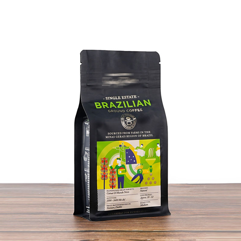 Matte Black Aluminum Foil Mylar Bags Smell Proof Aroma Proof Resealable Zipper for Herb Coffee Tea Custom Packaging Bag