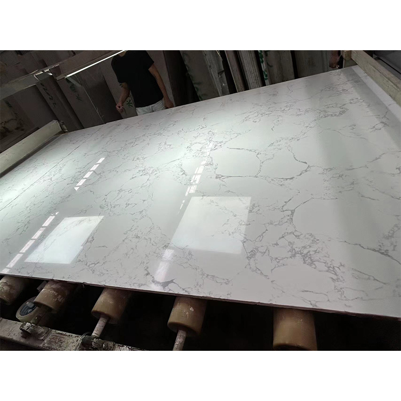 Polished/Honed Engineered/Artificial Stone Slabs Bianco Carrara/Calacatta White Veins/Snow White Marble for Wall Tiles/Flooring/Background/Vanity Top