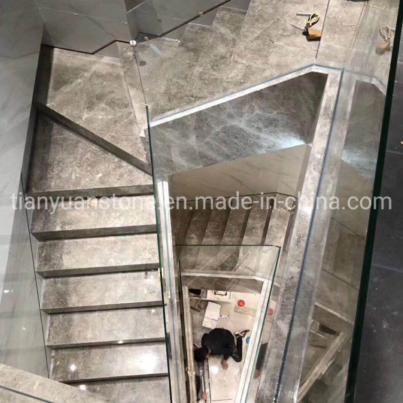 Natural Cream Marble Stone Stairs/Step/Step&Riser/Treads for Construction Decoration