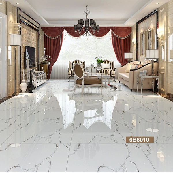 White Marble Floor Polished Glazed Pisos Porcelanato Tile Floor Porcelain Price