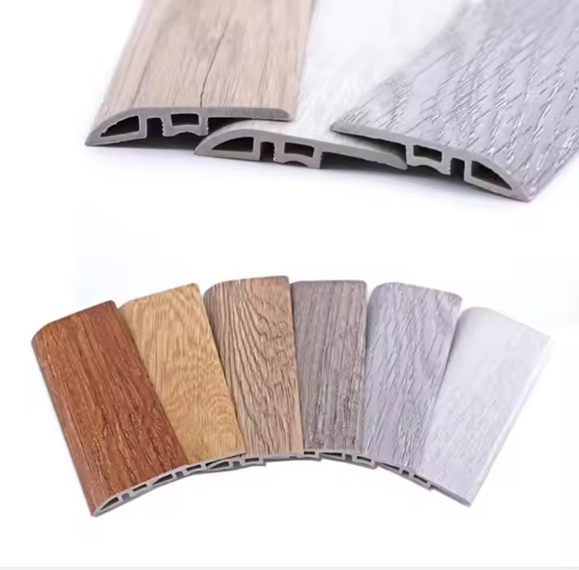 Modern White Marble Look WPC Floor Skirting Board MDF for Vinyl Floor Budget-Friendly Flooring Accessories for Apartment Hotel