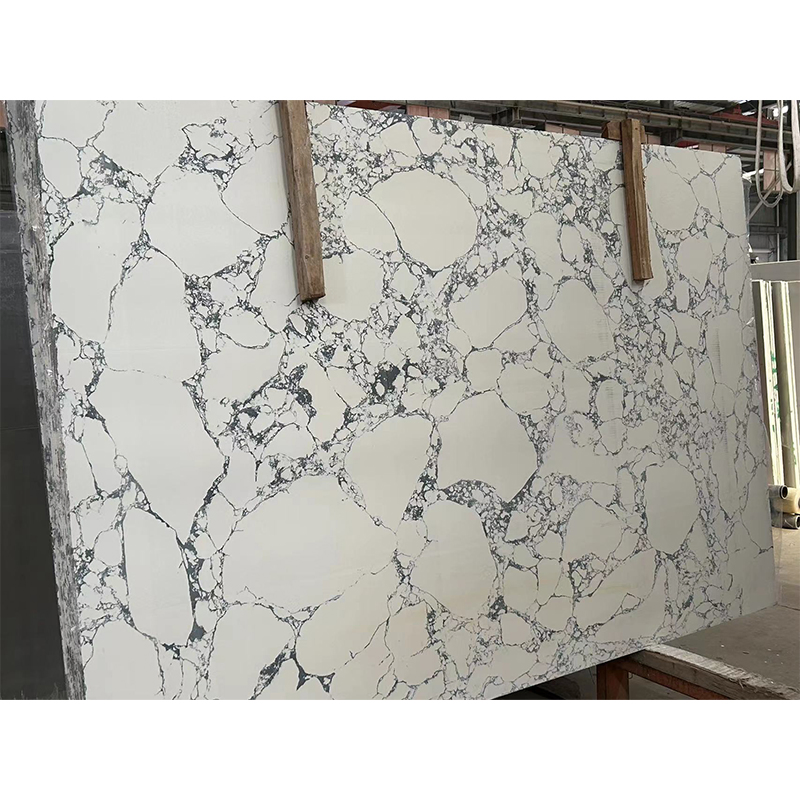 Polished/Honed Engineered/Artificial Stone Slabs Bianco Carrara/Calacatta White Veins/Arabescato Marble for Wall Tiles/Flooring/Background/Building Materials