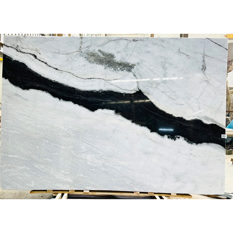 China Polished Marble Stone Bookmatch Slabs Panda White Marble for Interior Floor/Wall Tiles Countertop/Vanity Top/Stairs Wholesale Price