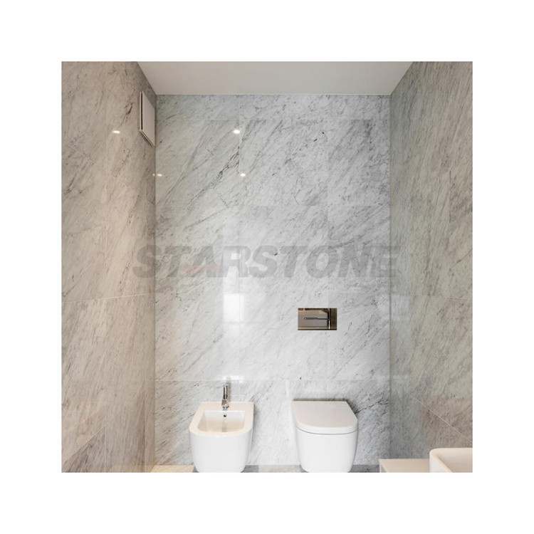 Starstone Grey Veined Clivia White Marble Slabs for Bathroom Countertops