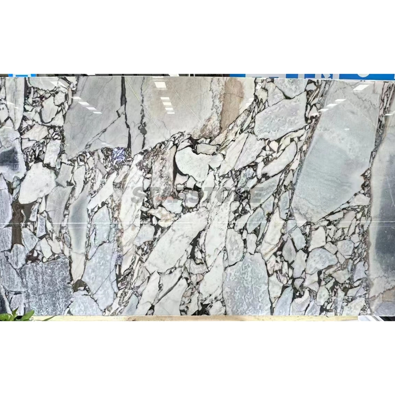 Starstone Bookmatch Marble Calacatta Blue Viola Marble Slab for Kitchen Countertop