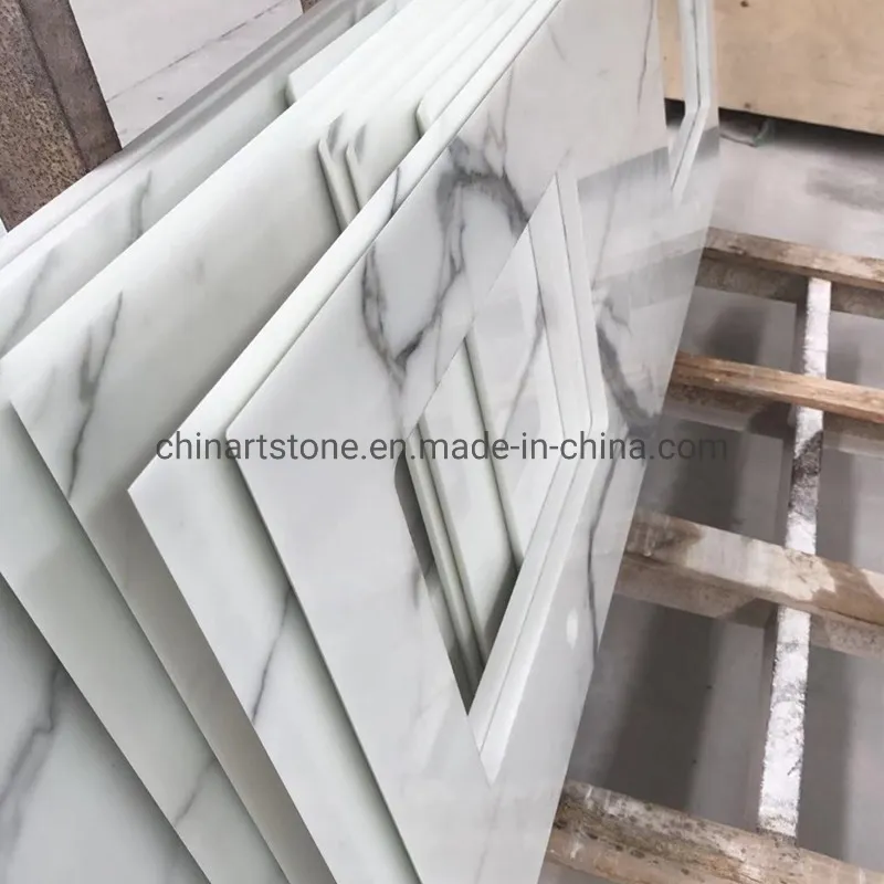 Polished Nano Crystallized Glass Stone/White Marble, Calacatta, Carrara, Pure White Colors