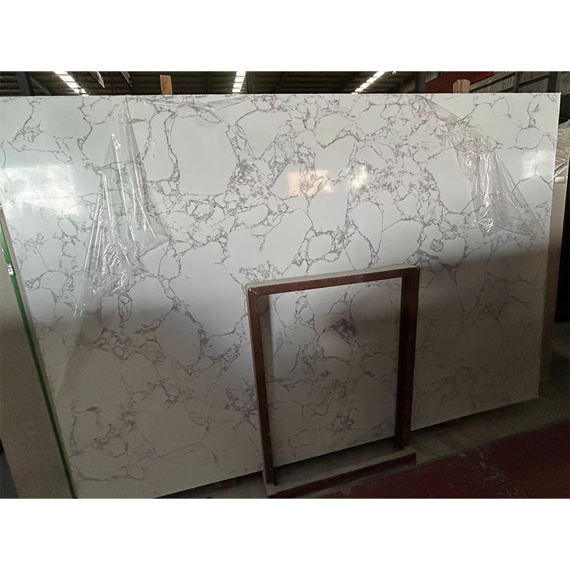 Polished/Honed Engineered/Artificial Stone Slabs Pure White/Bianco Carrara/Calacatta Gold Veins/Marble for Wall Tiles/Flooring/Background/Vanity Top/Project