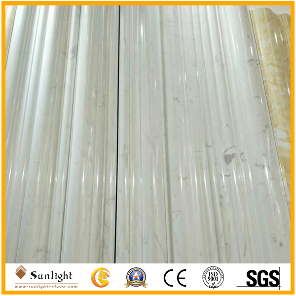 Polished White Carrara Marble Skirting for The Interior Wall Decoration