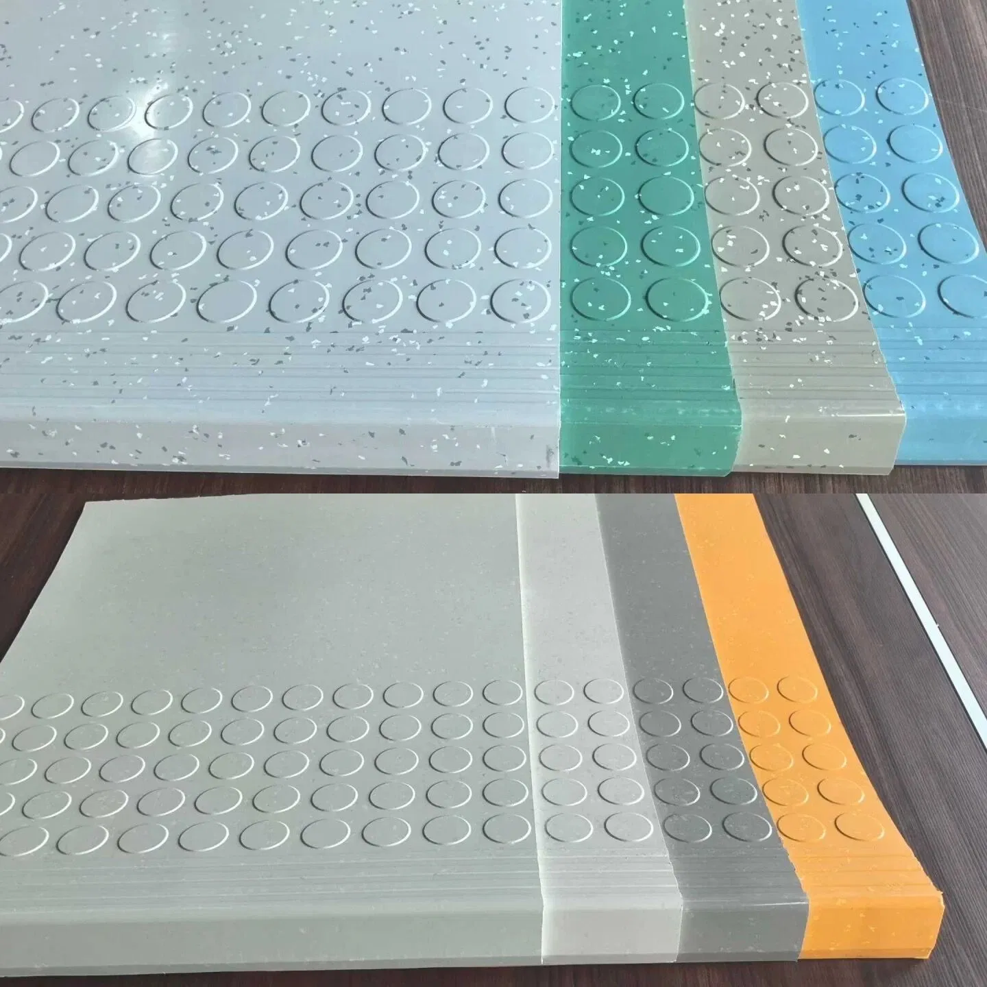 Rubber Stair Treads Non Slip Outdoor/Indoor Stair Treads with Nosing for Garage, Patio, Wooden Marble Tile Metal Concrete Steps