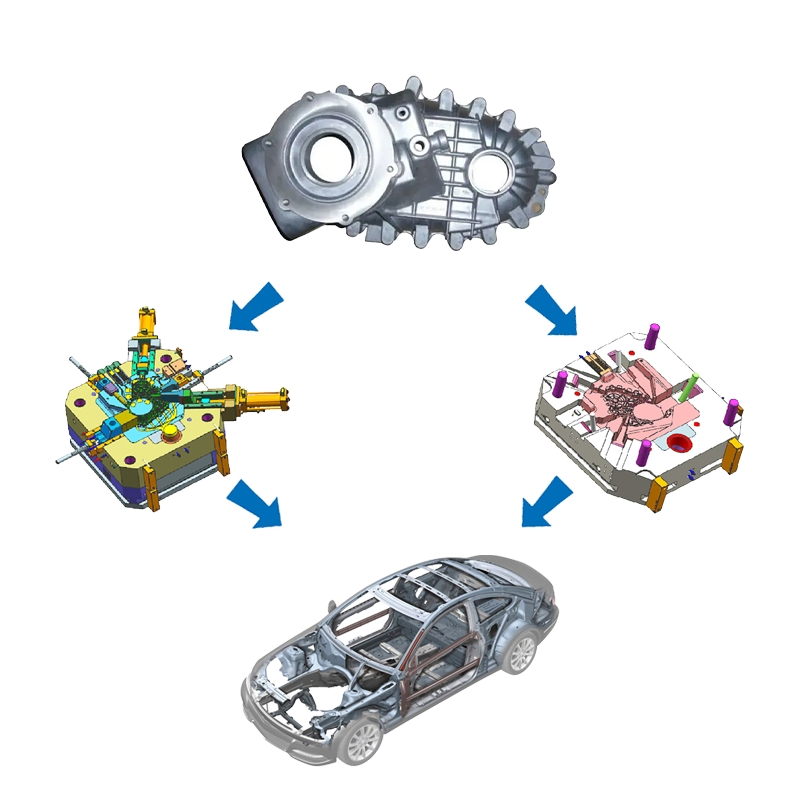 Custom Die-Casting Molds Specialized for Automotive Parts Molds for Aluminum Magnesium Zinc Copper Alloy Housing Forming Automotive/3c Components