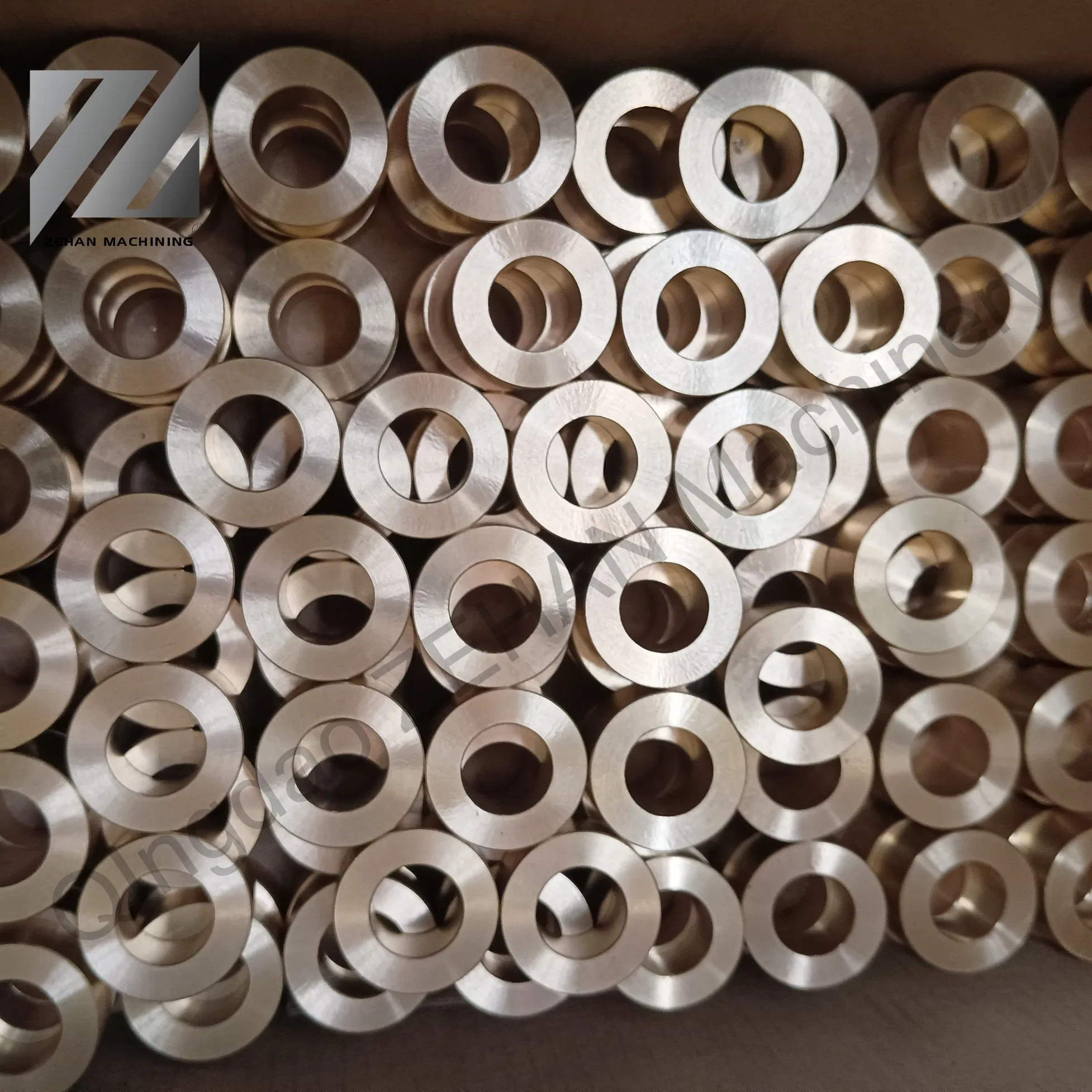 Precision Polished Brass Spacer Washer CNC Milling Turning Machining Parts with Consistent Wall Thickness and Smooth Finish