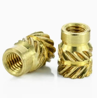 China Customed OEM Mass Production CNC Machined Threaded Insert Nut Brass Insert Nut Screw Inserts