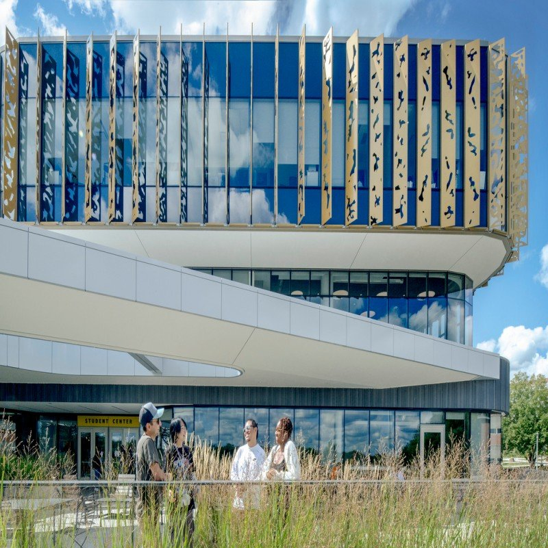 CNC Engraving of Modern Aluminum Alloy Laser-Cut Wall Panels and Facades