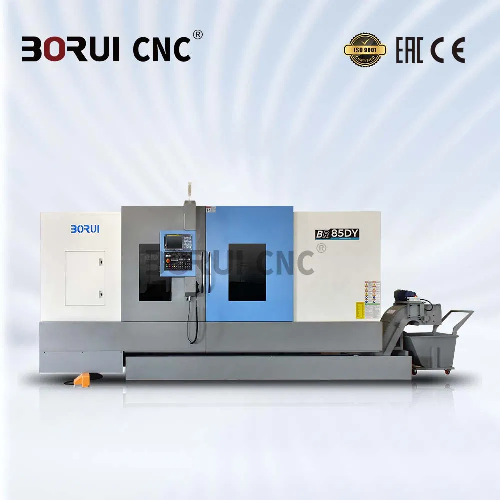 Br85dy Flexible Slant Bed CNC Lathe with Y Axis, Vdi 40 Tool Holders, and 0.2 Second Tool Index Time for High-Mix Low-Volume Production