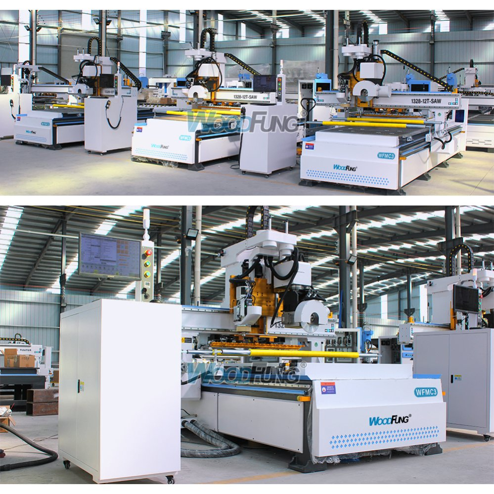 Automatic Tool Change (ATC) Wood CNC Router Machine with Syntec Motor for High-Volume Furniture Components MDF Door Production