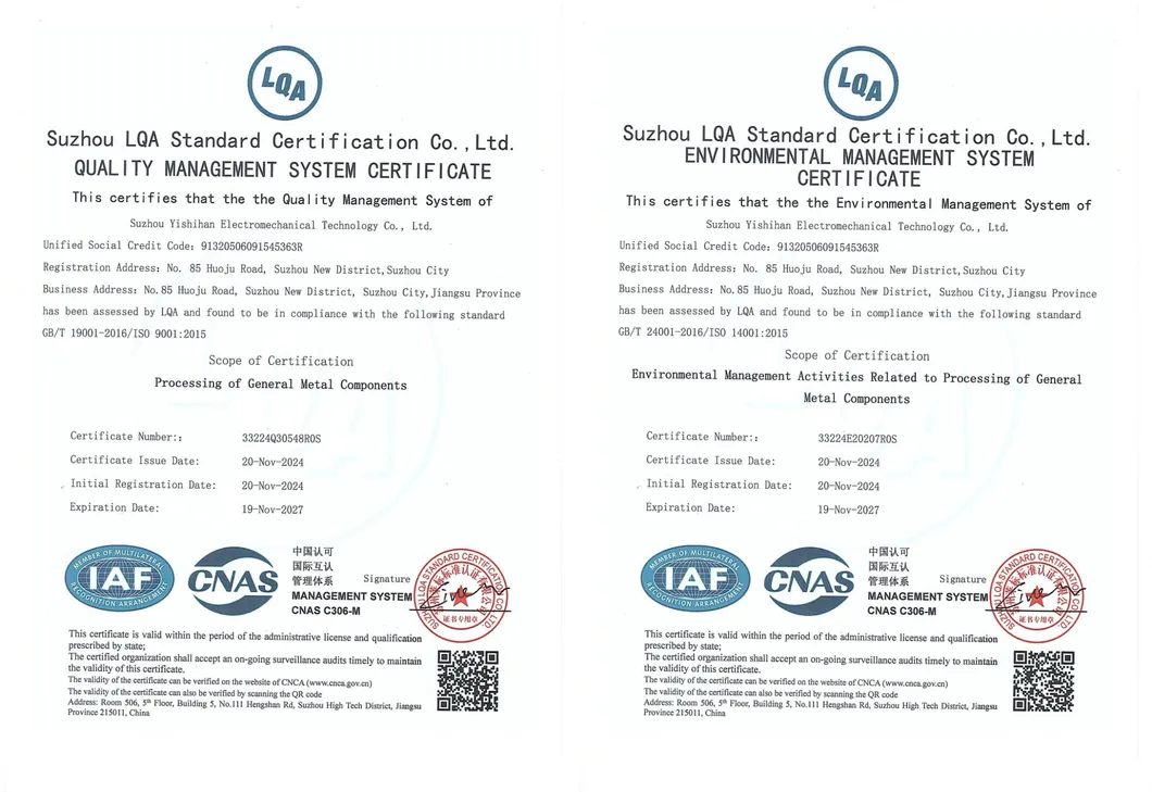 ISO Certificates