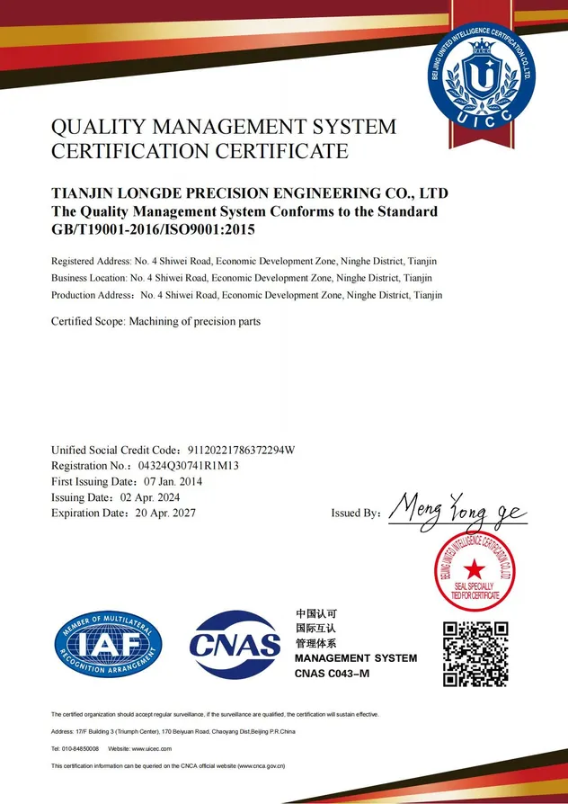 ISO Certificate