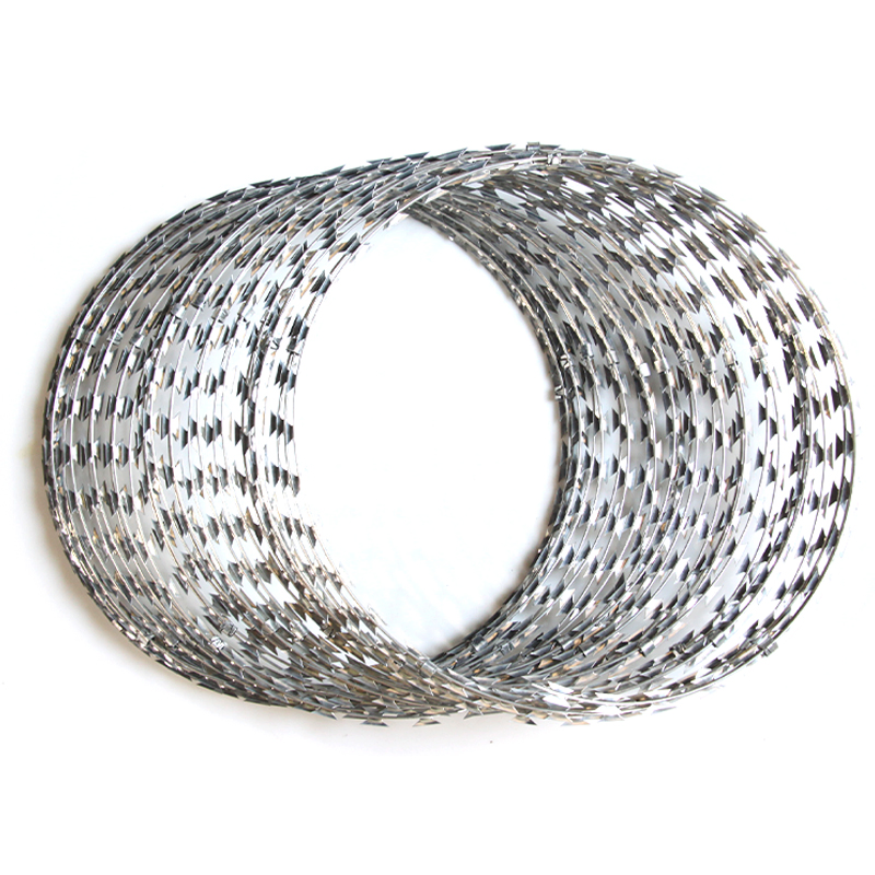 Reinforced Barbed Tape Razor Fence Systems with PVC Coating