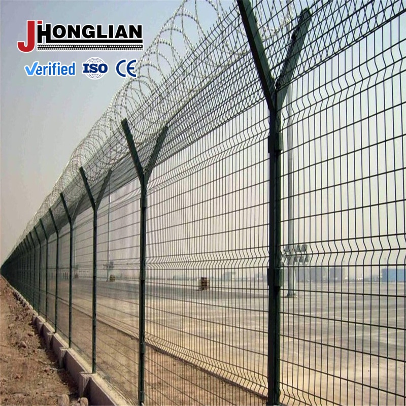 Floodlight Compatible Anti-Climb Razor Fence Security System