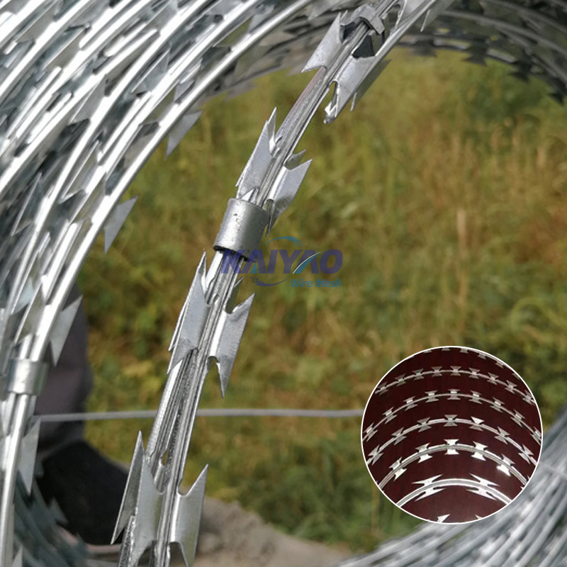 Flat Panel Blade Razor Barbed Wire System for Space-Limited Sites