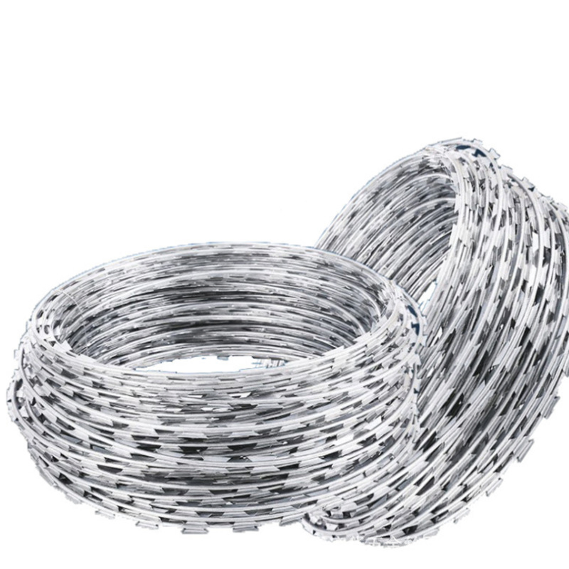 Mining Area Security Stainless Steel Concertina Razor Coil Barrier System
