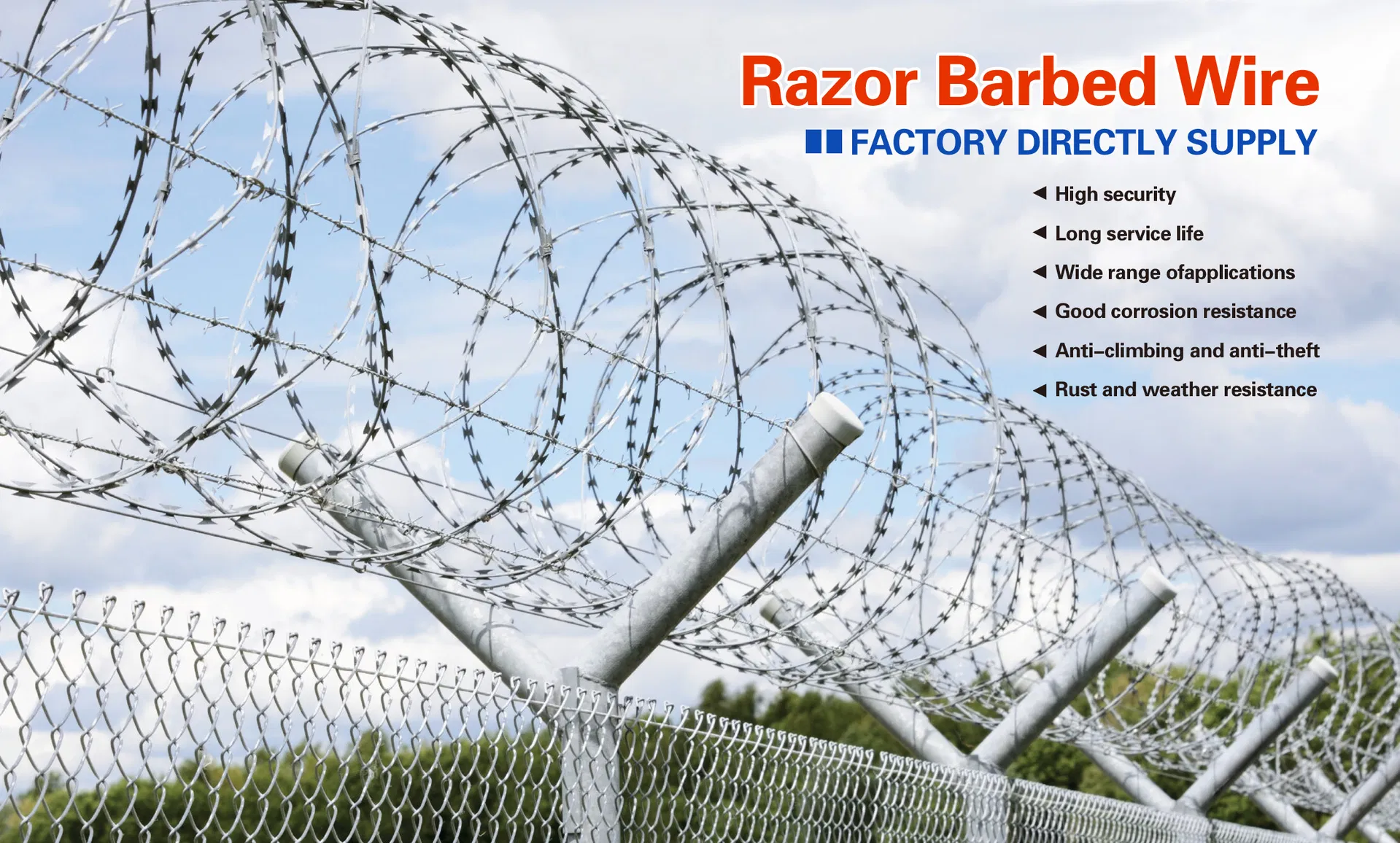 Anti-Climb Razor Fence Security System