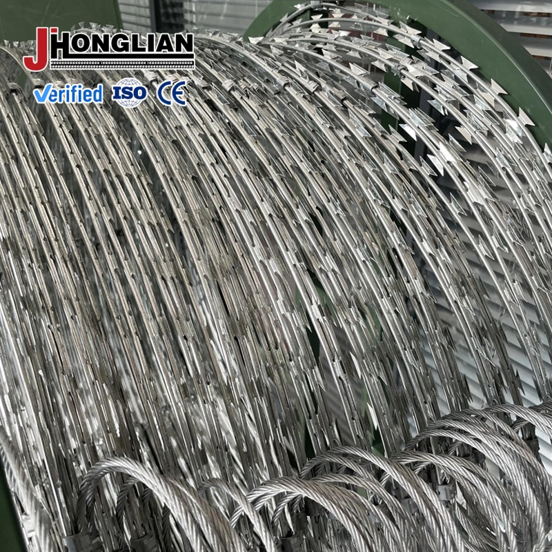 Double Strand Reinforced Razor Barbed Wire Barrier System