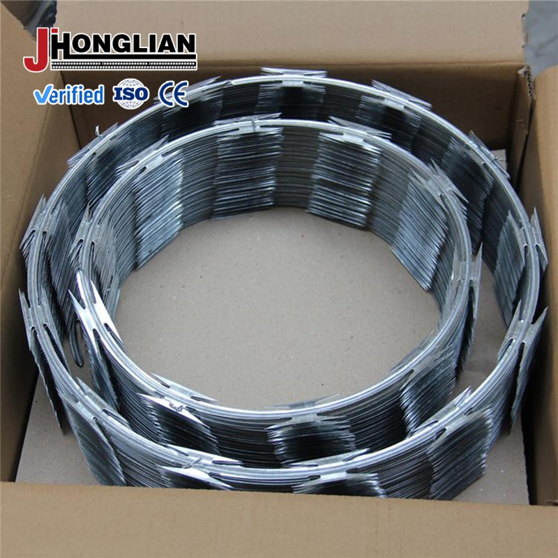 High Security Razor Ribbon Barbed Tape Intruder Deterrence System