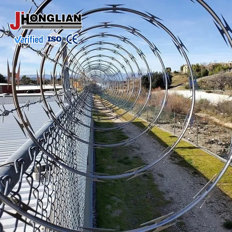Base Anti-Intrusion Stainless Steel Razor Wire Security System