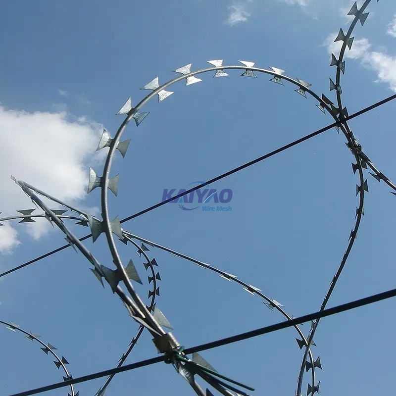 Triple Coil Razor Barbed Wire Blade System for High-Risk Areas
