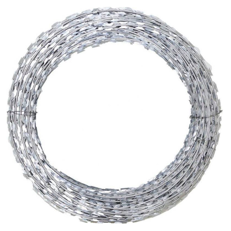 Mining Area Security Stainless Steel Concertina Razor Coil Barrier System